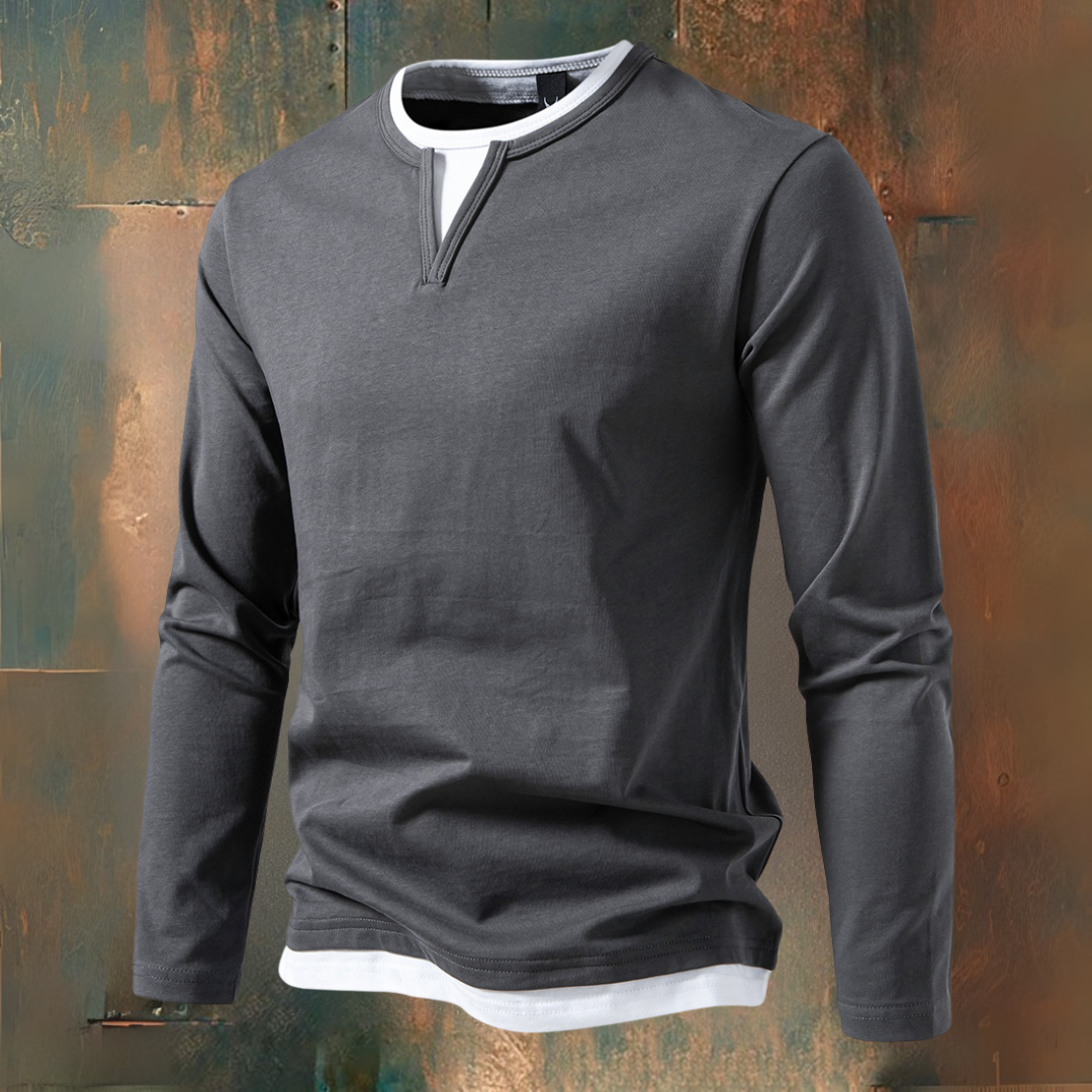 Henrik™ | Modernes 2-in-1 Langarmshirt