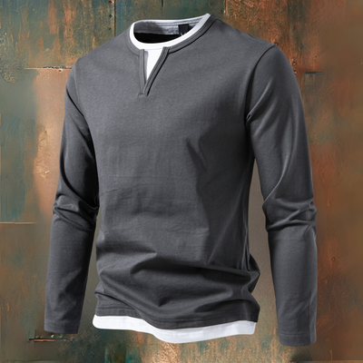 Henrik™ | Modernes 2-in-1 Langarmshirt