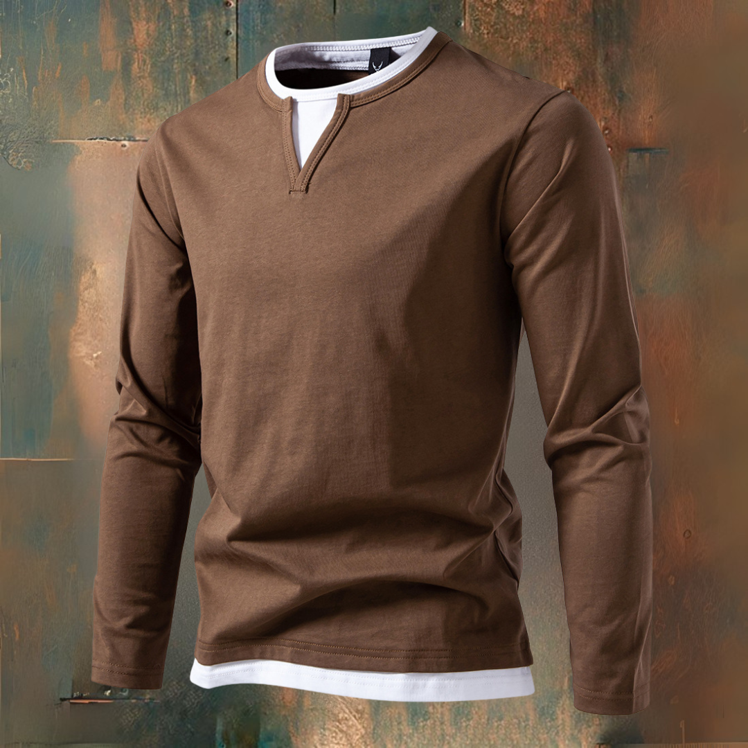 Henrik™ | Modernes 2-in-1 Langarmshirt